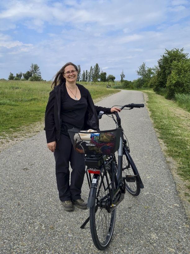 Barbara mit Fahrrad